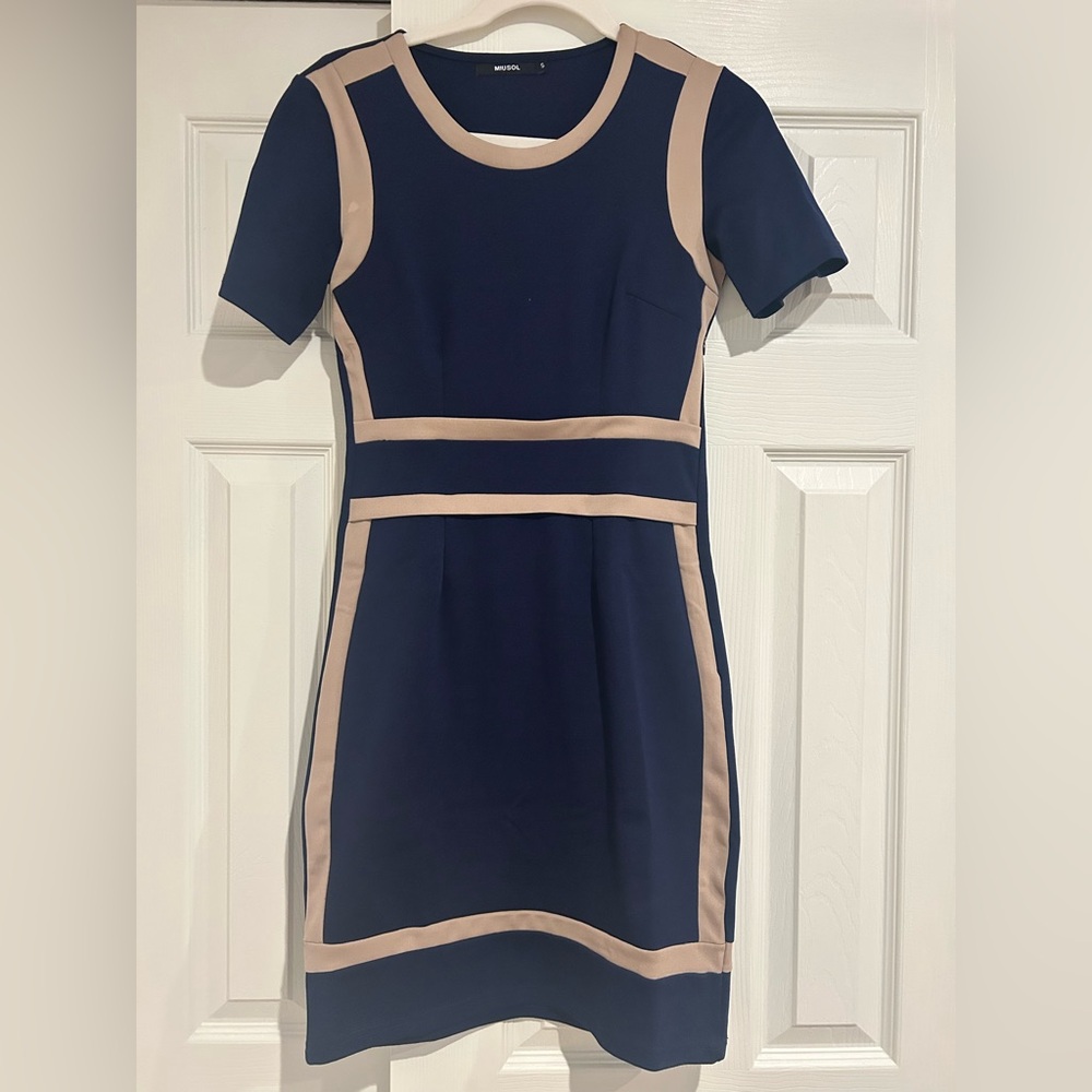 Miusol Women's Busines Work Bodycon Pencil Dress navy size small - Picture 4 of 8